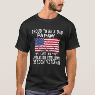 Mens Proud Vater Papaw Operation Dauerhafte Freihe T-Shirt