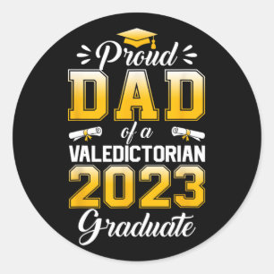 Mens Proud Vater von 2023 Valedictorian Niedlich C Runder Aufkleber