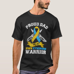 Mens Proud Vater World Down Syndrom Krieger Son Aw T-Shirt