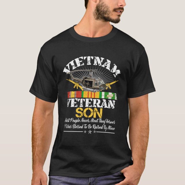 Mens Proud Vietnam Veteran Militär Vietnam Veteran T-Shirt (Vorderseite)