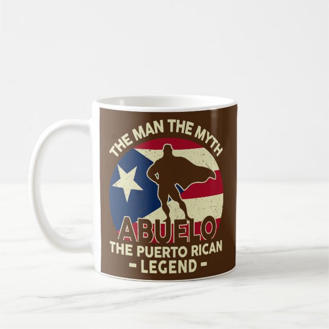 Mens Puerto Rico Abuelo Der Mensch Mythos Puerto R Kaffeetasse (Links)