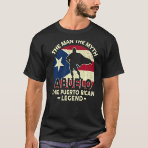 Mens Puerto Rico Abuelo Puerto Rico Legende D T-Shirt