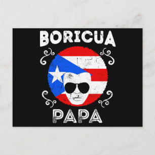Mens Puerto Rico Boricua Latino Postkarte