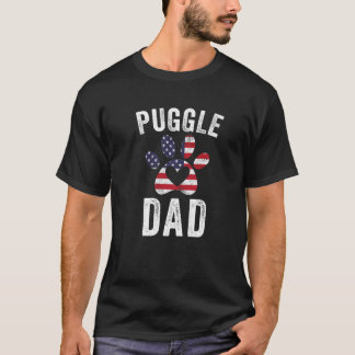 Mens Puggle Vater Puggle Lover Eigentümer American T-Shirt
