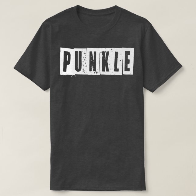 Mens Punk Uncle AKA Punkle  T-Shirt (Design vorne)