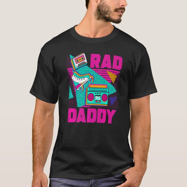 Mens Rad Daddy 90s Aesthetic Nostalgia 1990's Retr T-Shirt (Vorderseite)