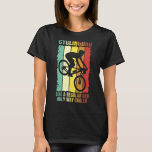 Mens Radfahrer Vater wie ein regelmäßiger Da T-Shirt