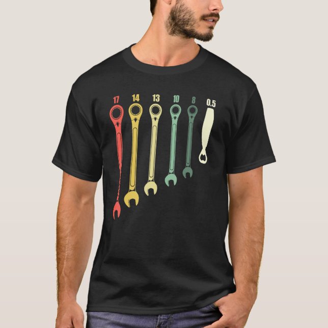 Mens Ratchet Wrench Set T-Shirt (Vorderseite)