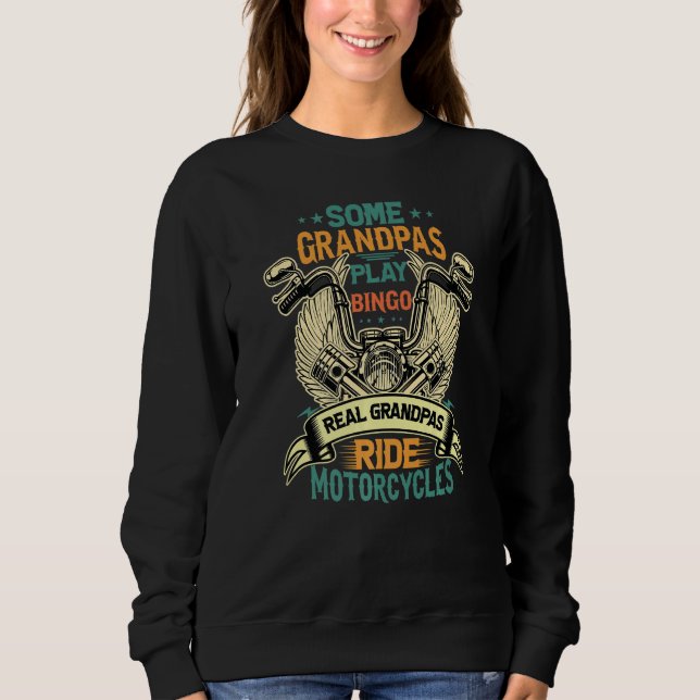 Mens Real Grandpas Motorräder für Großfath Sweatshirt (Vorderseite)