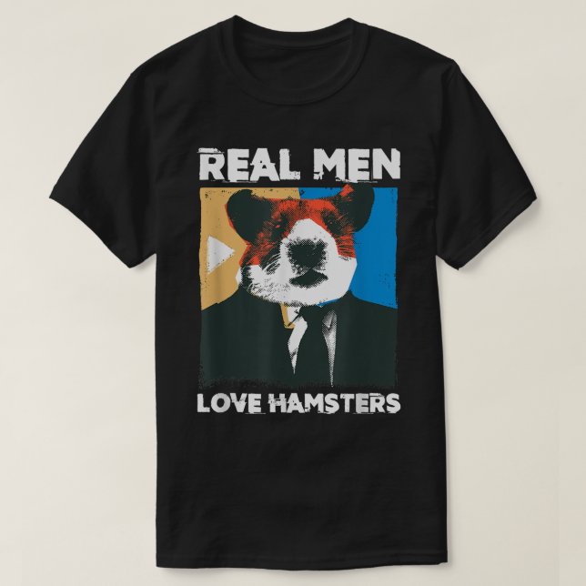 Mens Real Man Love Hamsters Owner Hamster Lover Pe T-Shirt (Design vorne)