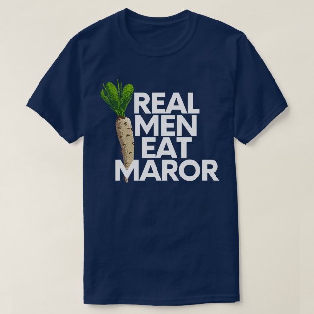 Mens Real Men essen Maror Funny Pessach Pesach T-Shirt (Design vorne)