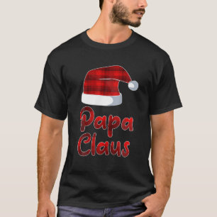Mens Red Kariert Papa Claus Buffalo Weihnachtsmann T-Shirt