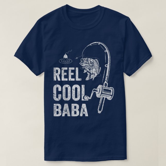 Mens Reel Cool Baba Fishing Lover Vathday  T-Shirt (Design vorne)