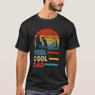 Mens Reel Cool Dad Fisherman Daddy Father Day Gift T-Shirt
