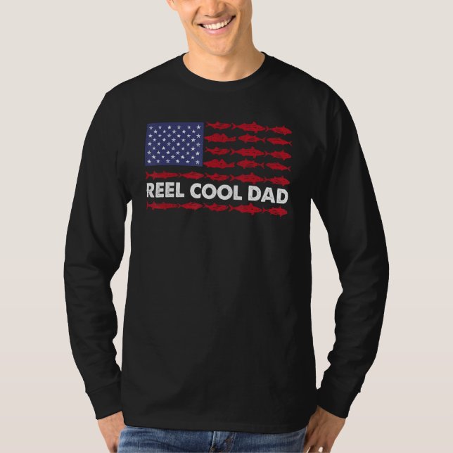Mens REEL COOL DAD Fishing Father s Day  4th of Ju T-Shirt (Vorderseite)