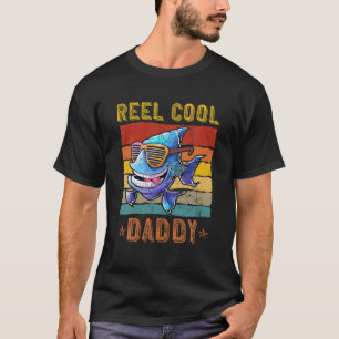 Mens Reel Cool Daddy Fisherman Funny Daddy Vater T-Shirt