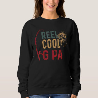 Mens Reel Cool G Pa Fisherman Daddy Fishing Father Sweatshirt