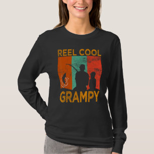 Mens Reel Cool Grampy Fishing Daddy Vintag Grandle T-Shirt