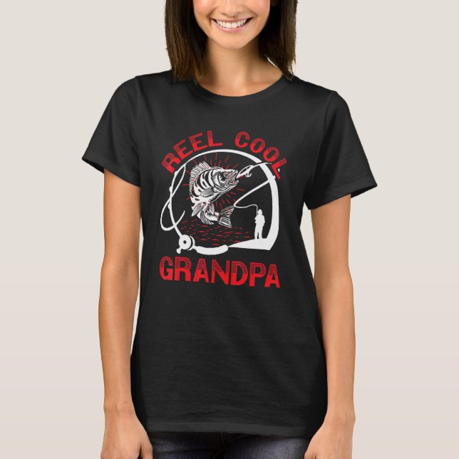Mens Reel Cool Grandpa Grandfather Fishing Grandda T-Shirt (Vorderseite)