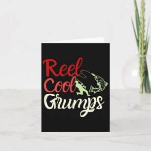 Mens Reel Cool Grumps Vintager Funny Fishing Pater Karte