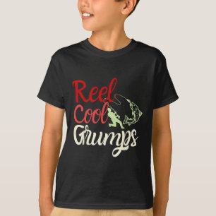Mens Reel Cool Grumps Vintager Funny Fishing Pater T-Shirt