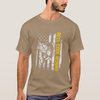 Mens Reel Cool Nonno FishingFunny Fish Vintage  T-Shirt