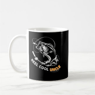 Mens Reel Cool Onkel t Shirt niedlicher Bassfisch  Kaffeetasse