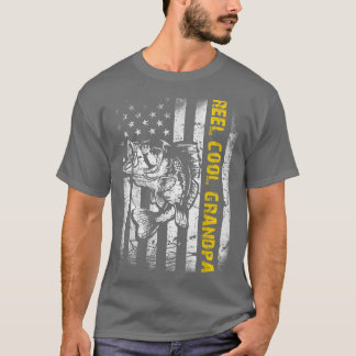 Mens Reel Cool Opa Angeln Vintager Fisch T-Shirt