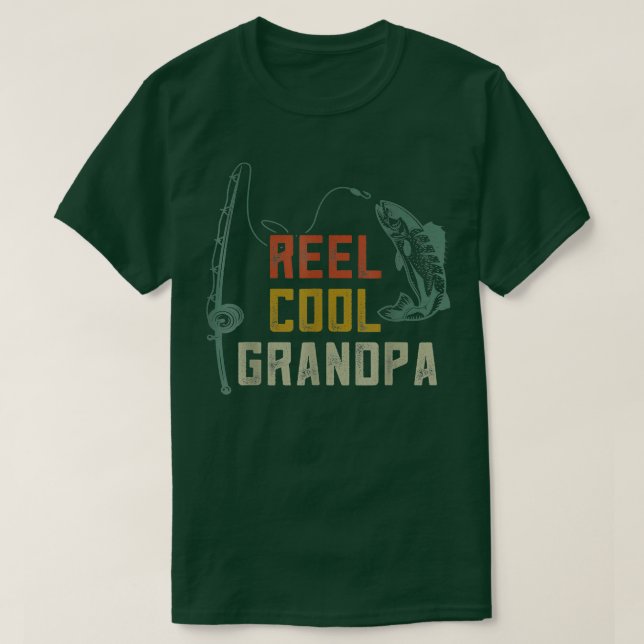 Mens Reel Cool Opa Fishing Shirts Spaß Väter (Design vorne)