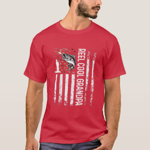 Mens Reel Cool Opa für Daddy Fisherman Bday Fa T-Shirt