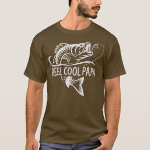 Mens Reel Cool Papa Fishing Vater Gifts Vatertag T-Shirt