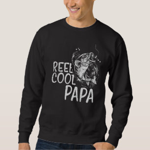 Mens Reel Cool Papa Vater Angeln Vatertag Gran Sweatshirt