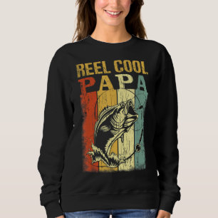 Mens Reel Cool Papa Vintager Tag der Fischer Sweatshirt