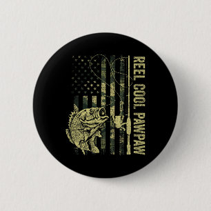 Mens Reel Cool Pawpaw Camouflage American Flag Fla Button