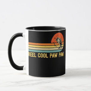 Mens Reel Cool PawPaw Fishing Funny Fish Vintag Tasse