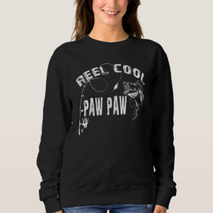 Mens Reel Cool Pawpaw Fishing Print for Men Fishe Sweatshirt