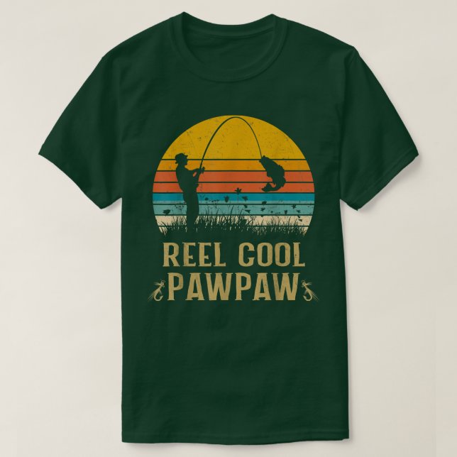 Mens Reel Cool Pawpaw Fishing Shirts, Fun Vathers  T-Shirt (Design vorne)