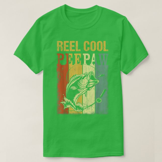 Mens Reel Cool Peepaw Fishing Shirts, Fun Vathers  T-Shirt (Design vorne)