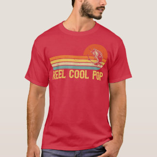 Mens Reel Cool Pop FishingFunny Fish Vintage  T-Shirt
