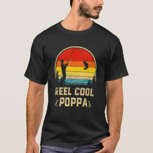 Mens Reel Cool Poppa Fishing Fun Vathers Day Fisch T-Shirt