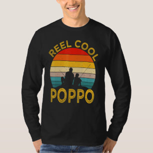 Mens Reel Cool Poppo Angeln Daddy Vintag Opa T-Shirt
