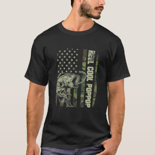 Mens Reel Cool Poppop Camouflage American Flag Fla T-Shirt