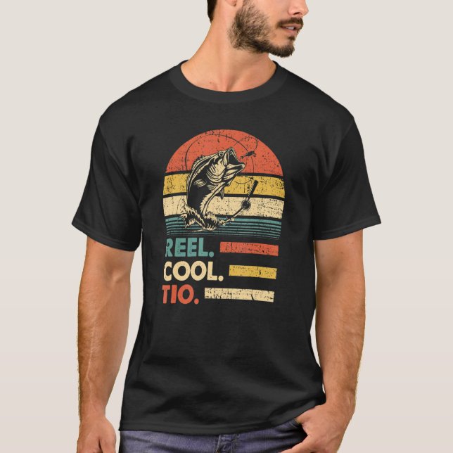 Mens Reel Cool Tio Fischen Vintag T-Shirt (Vorderseite)