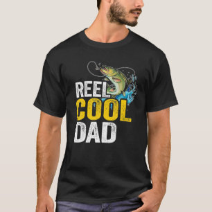 Mens Reel Cool Vater Bass Fish Grandpa Fisherman V T-Shirt