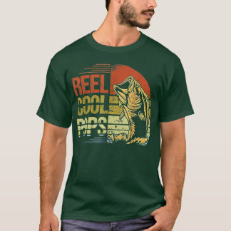 Mens Reel Coole Pop Fischen Großvater Vater Vater T-Shirt