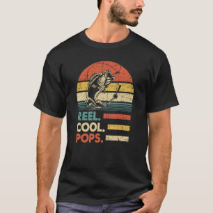 Mens Reel Coole Pop Fischen Vintag 3 T-Shirt