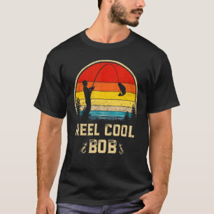 Mens Reel Cooler Bob Fischen Spaß Väter Tag Fische T-Shirt