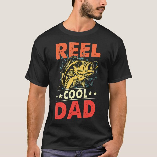 Mens Reel Cooler Vater Angeln Daddy Vathers Day 20 T-Shirt (Vorderseite)
