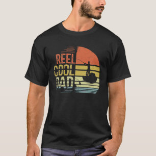 Mens Reel Cooler Vater Fischen Retro Vintag Sonnen T-Shirt