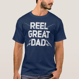Mens Reel Great Vater Funny Fishing Rod Fisherman  T-Shirt